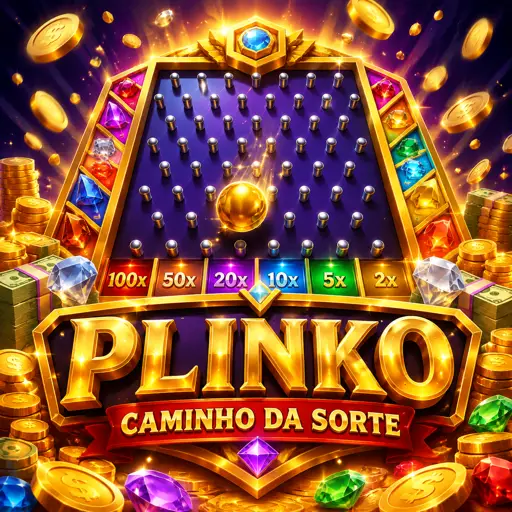 Plinko, bolinha caindo por pinos até uma casa com multiplicador